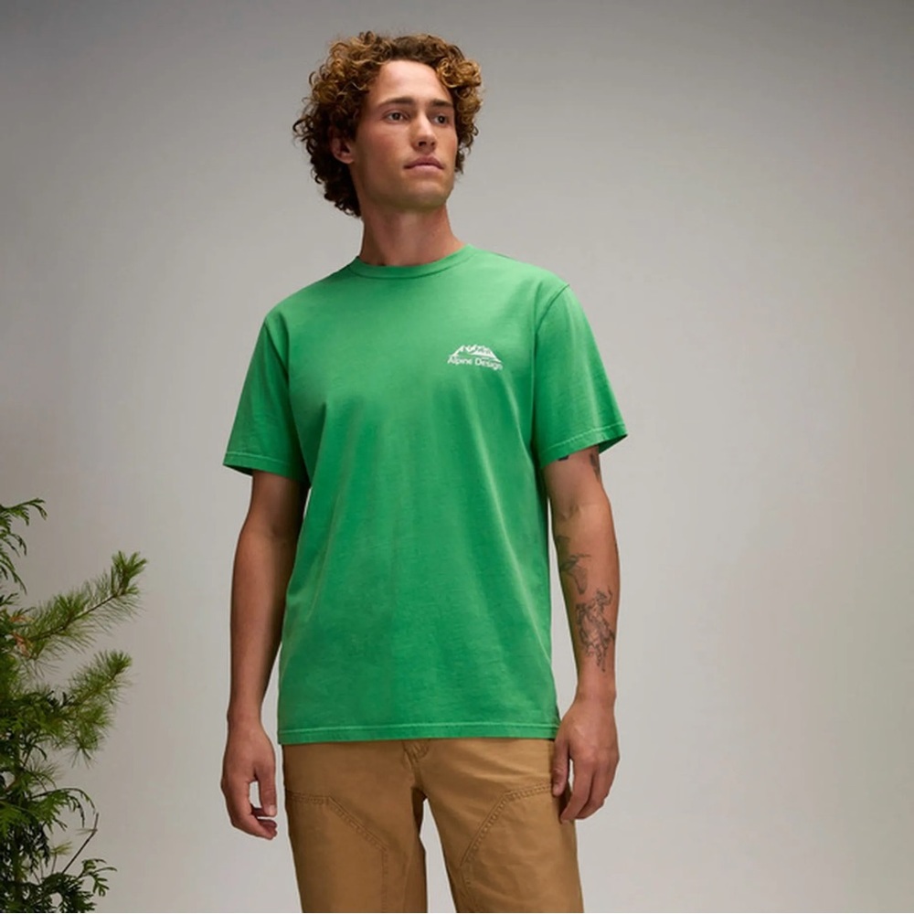 Alpine Design Men's Short Sleeve Graphic T-Shirt, Medium - Nature Green NWT